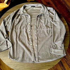 Corduroy snap shirt
